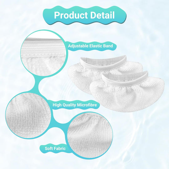 8 Pack Steam Mop Pads for Handheld Steam Cleaner, Compatible with Bissell Steam Shot, Wagner, Pursteam, Mcculloch, Dupray, Comforday Steam Cleaner, Universal Washable Steam Cleaner Accessories