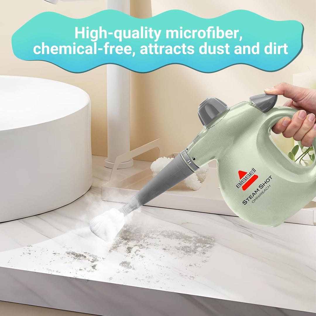 8 Pack Steam Mop Pads for Handheld Steam Cleaner, Compatible with Bissell Steam Shot, Wagner, Pursteam, Mcculloch, Dupray, Comforday Steam Cleaner, Universal Washable Steam Cleaner Accessories